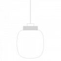 Lampa wisząca BOOM LED biało miedziana 25 cm
