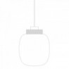 Lampa wisząca BOOM LED biało miedziana 25 cm