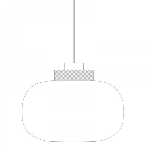 Lampa wisząca BOOM LED biało miedziana 35 cm