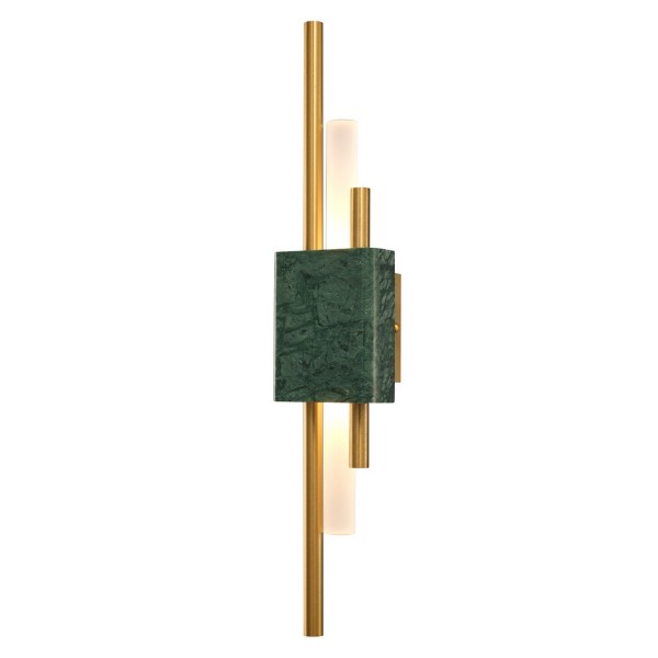 Lampa ścienna ELLIE LED marmurowa zielono złota 50 cm