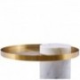 Stolik kawowy COLUMN marmurowy biało złoty 55 cm