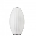 Lampa wisząca SILK BARREL biała 60 cm